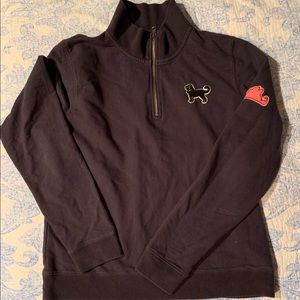 The black dog navy 3/4 zip